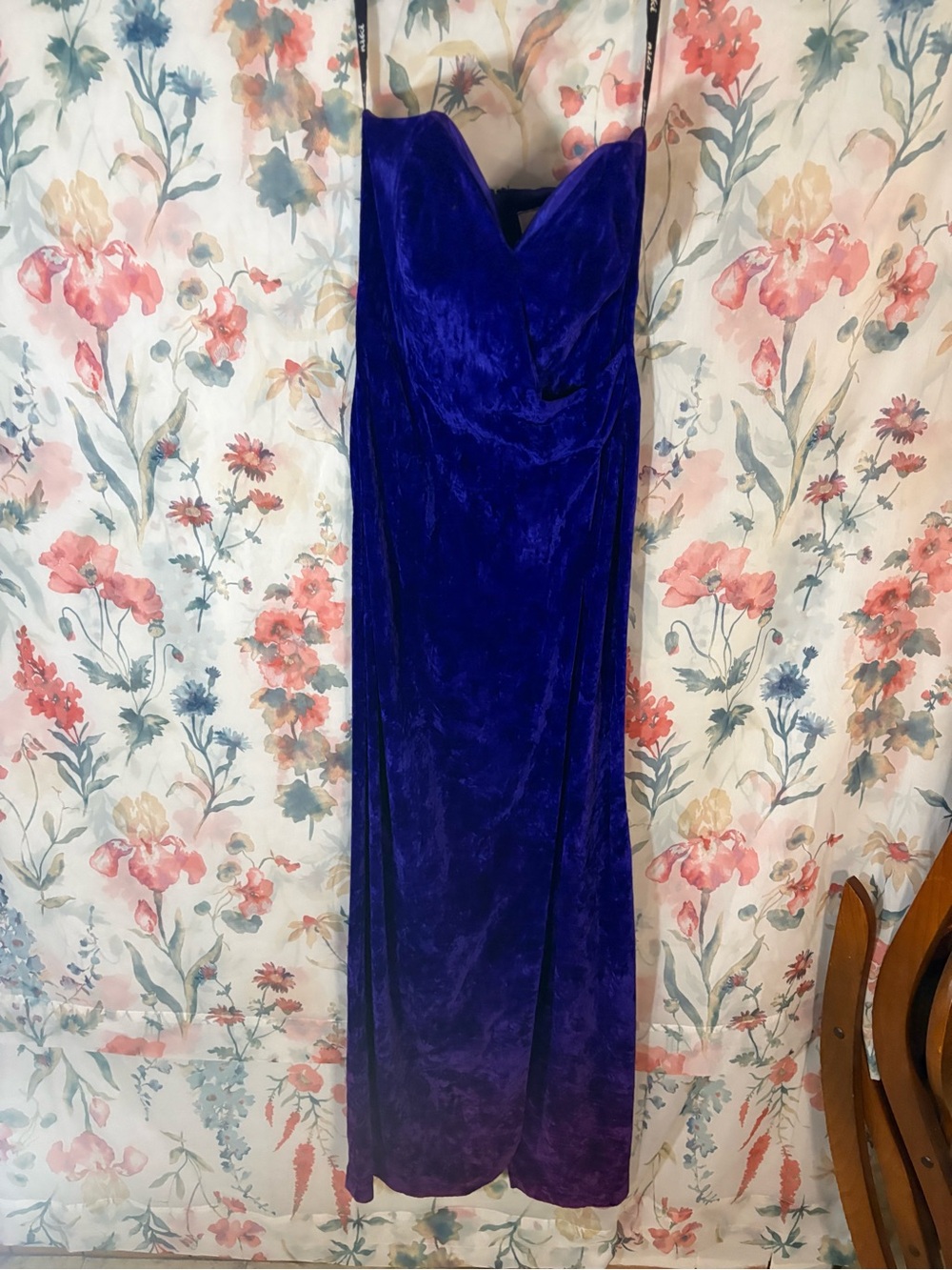 Vintage Elegant Royal Purple Velvet Slip Dress